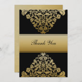 black gold wedding ThankYou Cards (Front/Back)