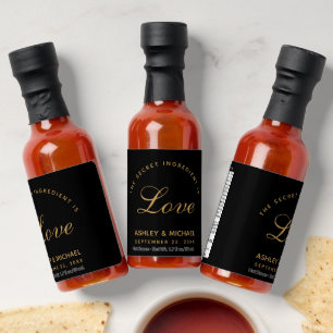 Black Gold Wedding The Secret Ingredient is Love Hot Sauces