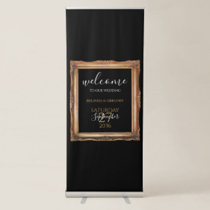 Black & Gold Wedding Welcome Sign