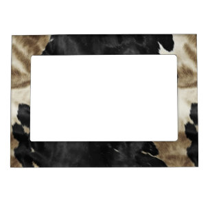 Black Gold Western Cowhide Magnetic Frame