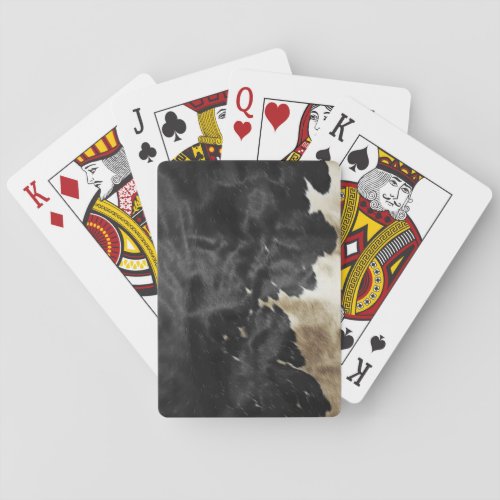 Black Gold Western Cowhide Poker Cards