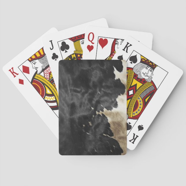 Black Gold Western Cowhide Poker Cards (Back)