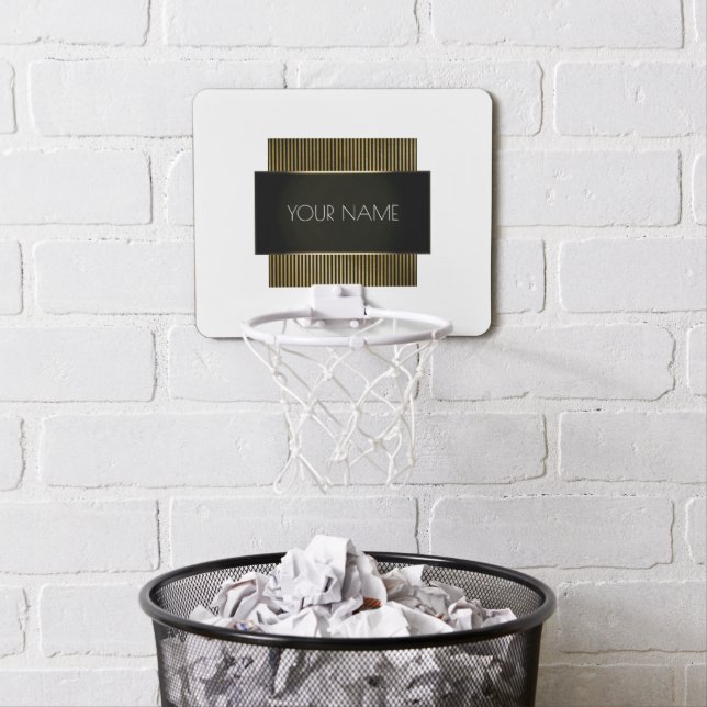 Black Gold White Conceptual Minimal Office Lux Mini Basketball Hoop (In Situ)