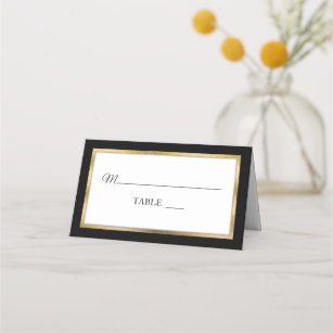 black name place cards