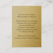 black gold wishing well cards (Back)