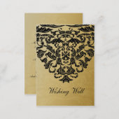 black gold wishing well cards (Front/Back)