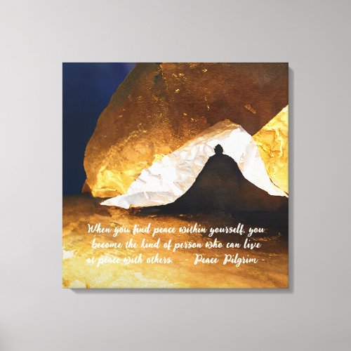 Black Gold Yoga Meditation Instructor Reiki Master Canvas Print