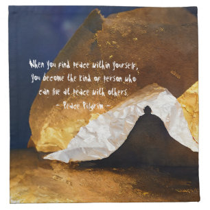 Black Gold Yoga Meditation Instructor Reiki Master Cloth Napkin