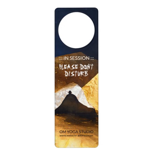 Black Gold Yoga Meditation Instructor Reiki Master Door Hanger