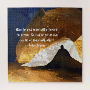 Black Gold Yoga Meditation Instructor Reiki Master Jigsaw Puzzle