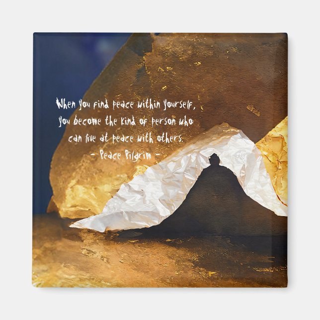 Black Gold Yoga Meditation Instructor Reiki Master Magnet (Front)