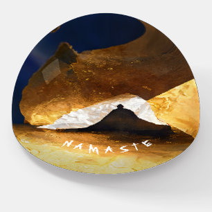 Black Gold Yoga Meditation Instructor Reiki Master Paperweight