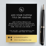 Black Gold Your Custom Business Logo Social Media Flyer<br><div class="desc">This modern,  minimalist flyer would be great for your business/promotional needs. Easily add your own details by clicking on the "personalize" option.</div>