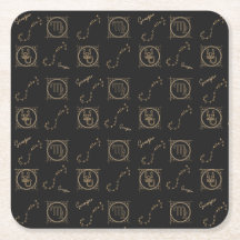 Black & Gold Zodiac Scorpio Astrology Star Sign
