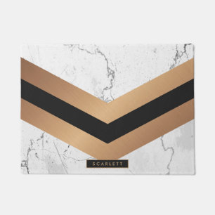Black & Golden Abstract Doormat