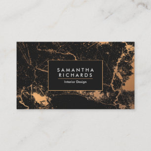 Black & Golden Marble Business Card