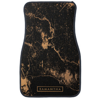 Black & Golden Marble Car Floor Mat