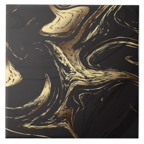 Black golden marble texture ceramic tile