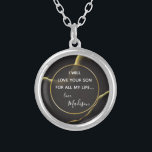 Black & Golden 💡 Modern Abstract Inky Oil Silver Plated Necklace<br><div class="desc">Black & Golden 💡 Modern Abstract Inky Oil – Elegant & Luxurious ✨💍 💌 Celebrate your special day with sophistication! Our stunning black and gold abstract wedding suite features a luxurious design, making it minimalistic yet elegant. The bold black background with shimmering gold accents exudes timeless elegance, perfect for formal,...</div>