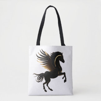 Black Golden Paste Tote Bag