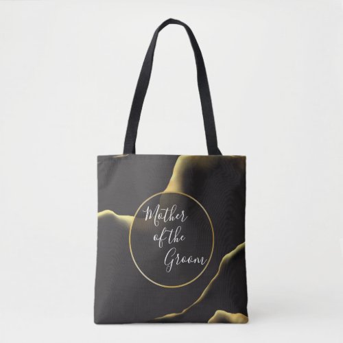 Black Golden Pretty Grooms Mother Tote Bag