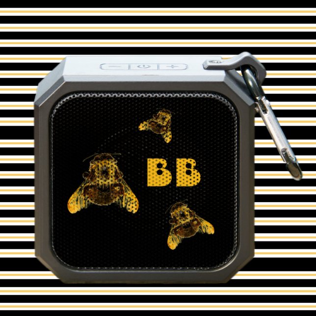 Black Golden Yellow BumbleBee Photographic Bluetooth Speaker (Creator Uploaded)