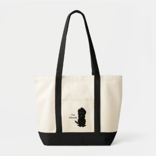 Black Goldendoodle Dog Design Tote Bag