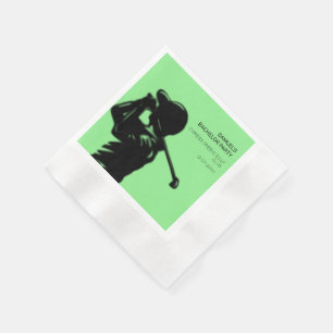 Black golfer Golfing Trip Bachelor Party minimal Napkins