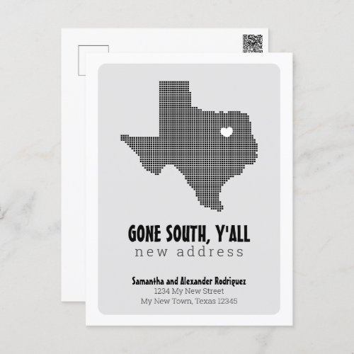 Black Gone South Yall Moving Postcard