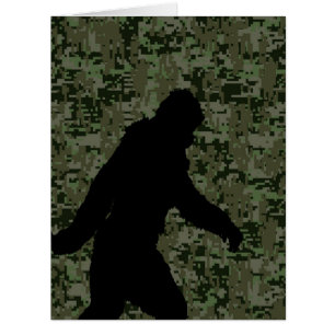 Black Gone Squatchin Woodland Digital Camouflage