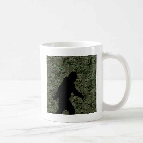 Black Gone Squatchin Woodland Digital Camouflage Coffee Mug