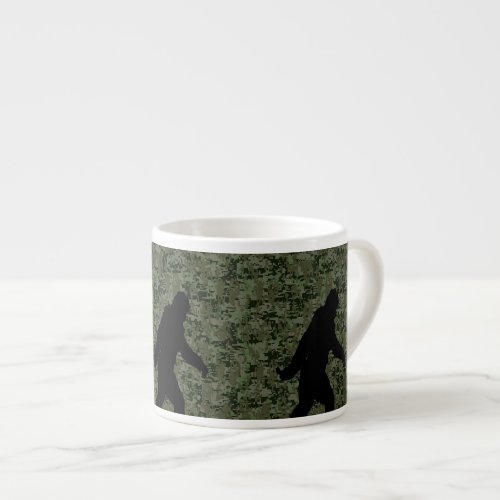 Black Gone Squatchin Woodland Digital Camouflage Espresso Cup