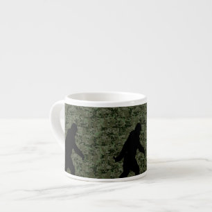 Black Gone Squatchin Woodland Digital Camouflage Espresso Cup