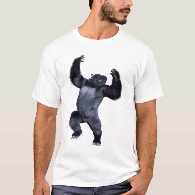 Black Gorilla Ape T-Shirt (Front)