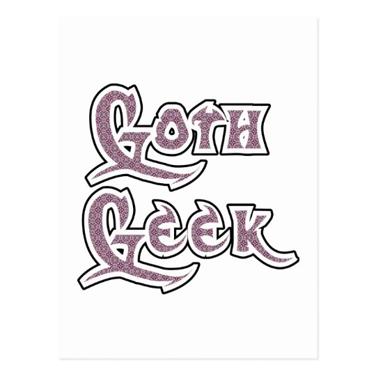 Black Goth Geek Postcard