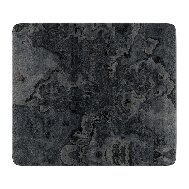 Black Goth Nature Stone Natural Cutting Board (Front)