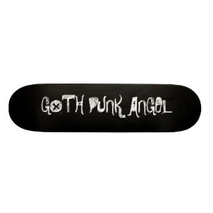 BLACK, GOTH PUNK ANGEL SKATEBOARD DECK