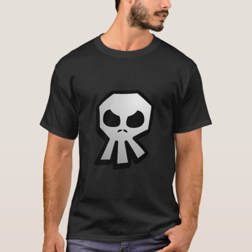 Black goth skull T_Shirt