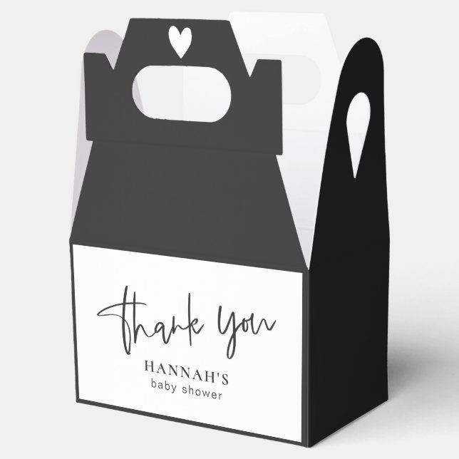 Black Gothic and Moody Halloween Baby Shower Favor Boxes (Opened)