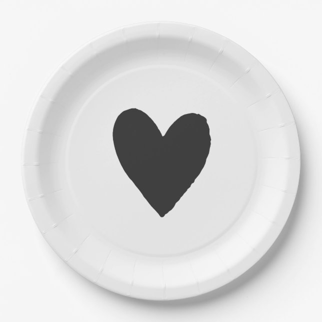 Black Gothic and Moody Halloween Baby Shower Paper Plates (Front)