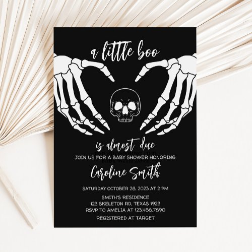 Black Gothic Baby Shower Invitation