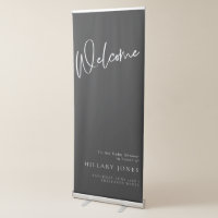 Black Gothic Baby Shower Welcome banner sign