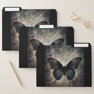 Black Gothic Butterfly File Folder