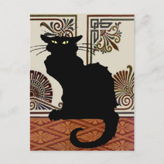 Black Gothic Cat Postcard