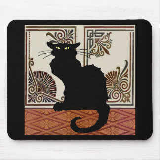 Black Gothic Cat Style Designs Mouse Pad