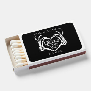Black Gothic Halloween Wedding Matchboxes