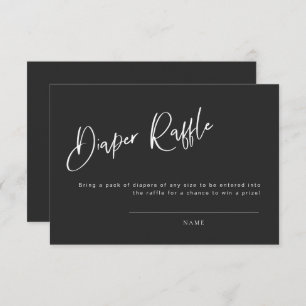 Black Gothic Inspired Baby Shower Diaper Raffle Enclosure Card