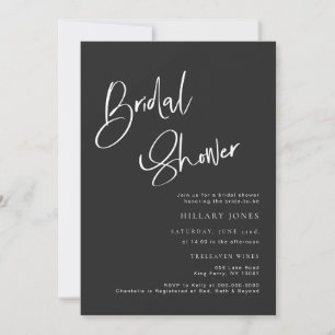 Black Gothic Inspired Bridal Shower Invitation