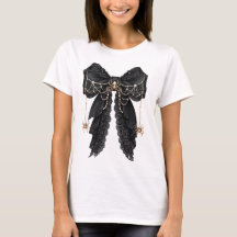 Black Gothic Lace Bow with Spiders Coquette