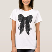 Black Gothic Lace Bow with Spiders Coquette